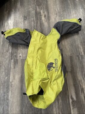 Lime & Gray Waterproof Dog Rain Jacket
